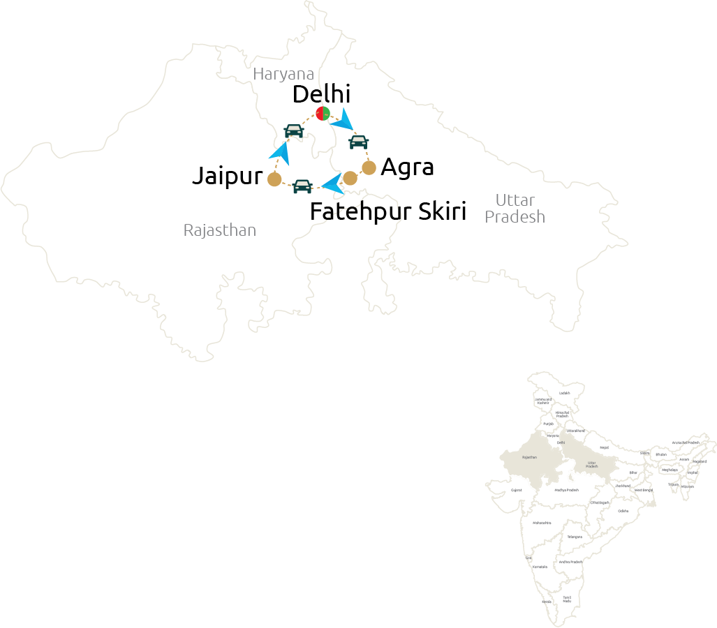 Delhi – Agra – Fatehpur Sikri– Jaipur – Delhi_Golden Triangle