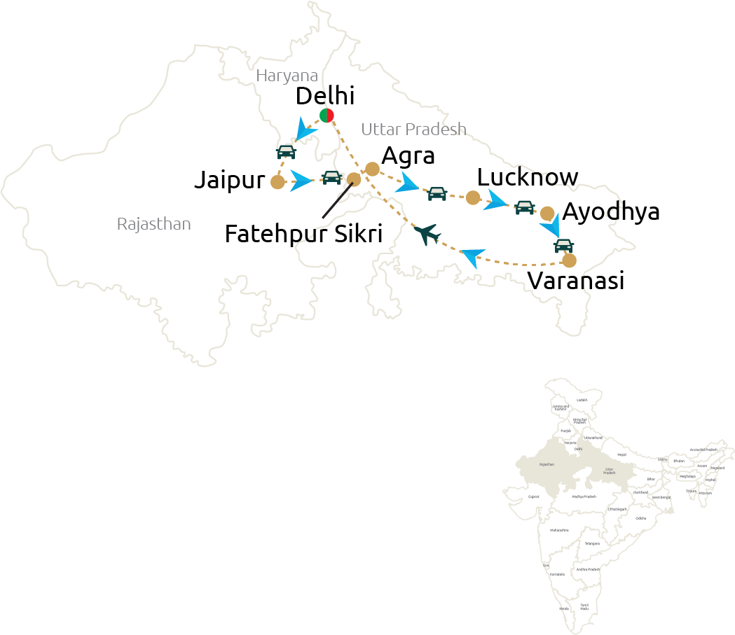Holy Ganges & Royal Cities