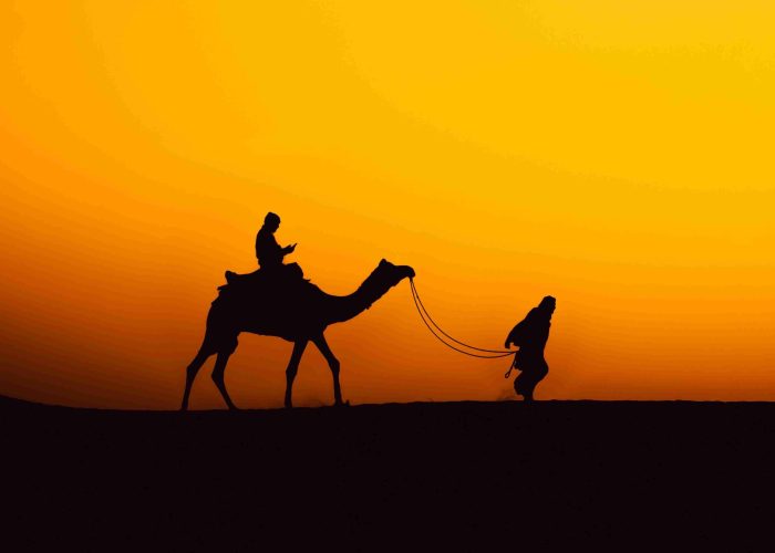 Camel ride at sand dunes, Jaisalmer, Rajasthan_11zon